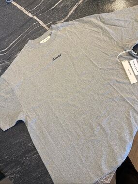 Essentials Fear of God Gray Logo Short Sleeve Crew Tee